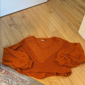 Free People Orange Sweater